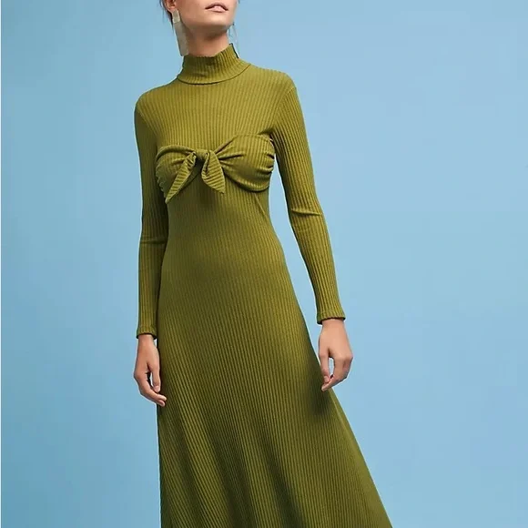 lurex knit midi dress Sandra Gold Lurex Knit Dress